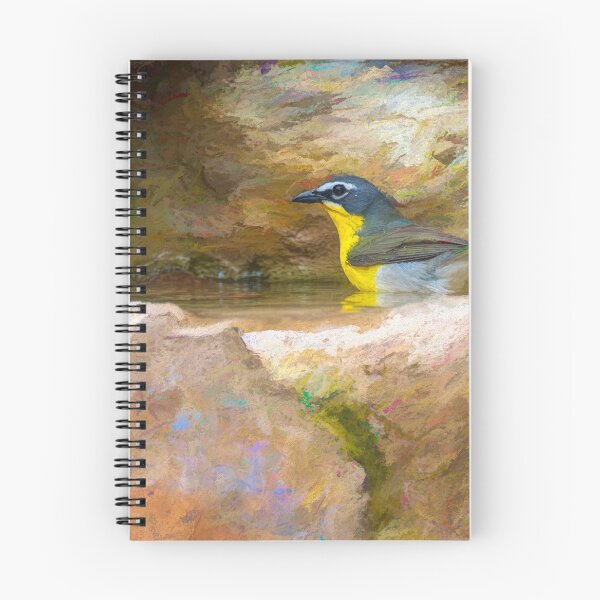 Item preview, Yellow Breasted Chat Bath Time Painterly  designed and sold by Debra Martz.