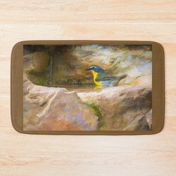 Item preview, Yellow Breasted Chat Bath Time Painterly  designed and sold by Debra Martz.