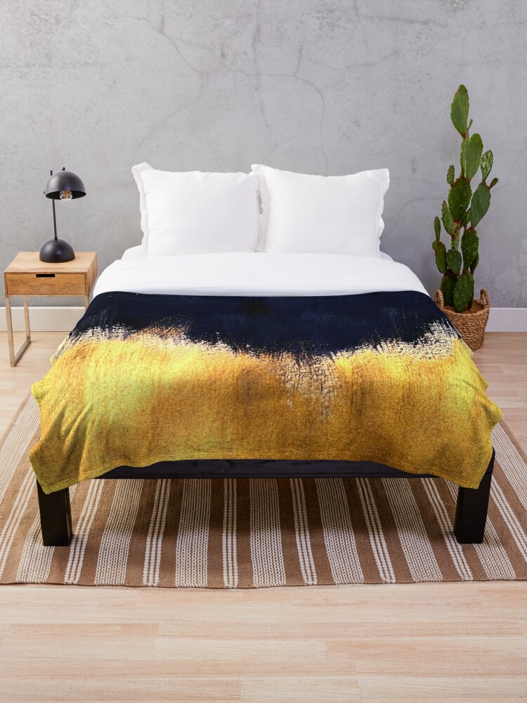 Navy blue and gold best sale throw blanket