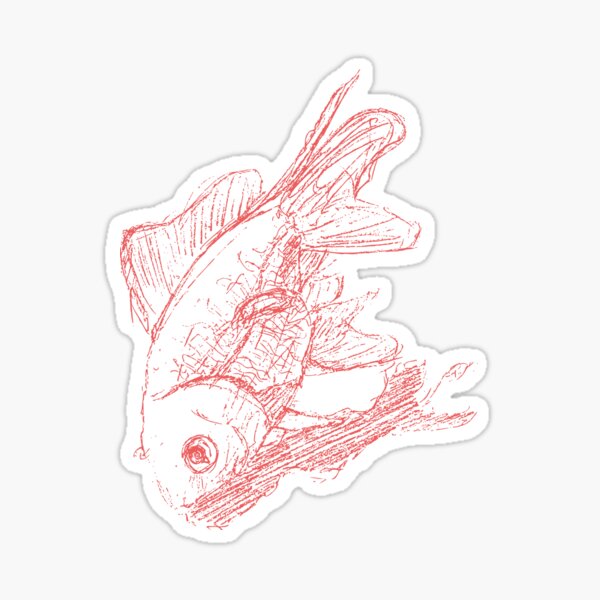 GoldFish Sketch Sticker