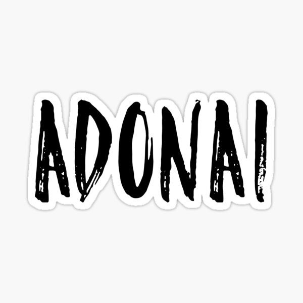 "Adonai" Sticker for Sale by harpleydesigns Redbubble