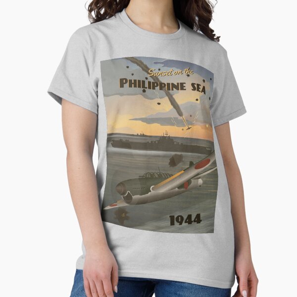 Vista previa del artículo con la obra «Cartel de viaje sobre la caza de pavos en el mar de Filipinas, 1944», diseñado y vendido por The War Effort.