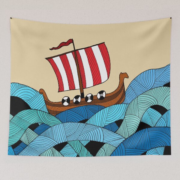 Item preview, The viking longboat  designed and sold by Swadeillustrations.