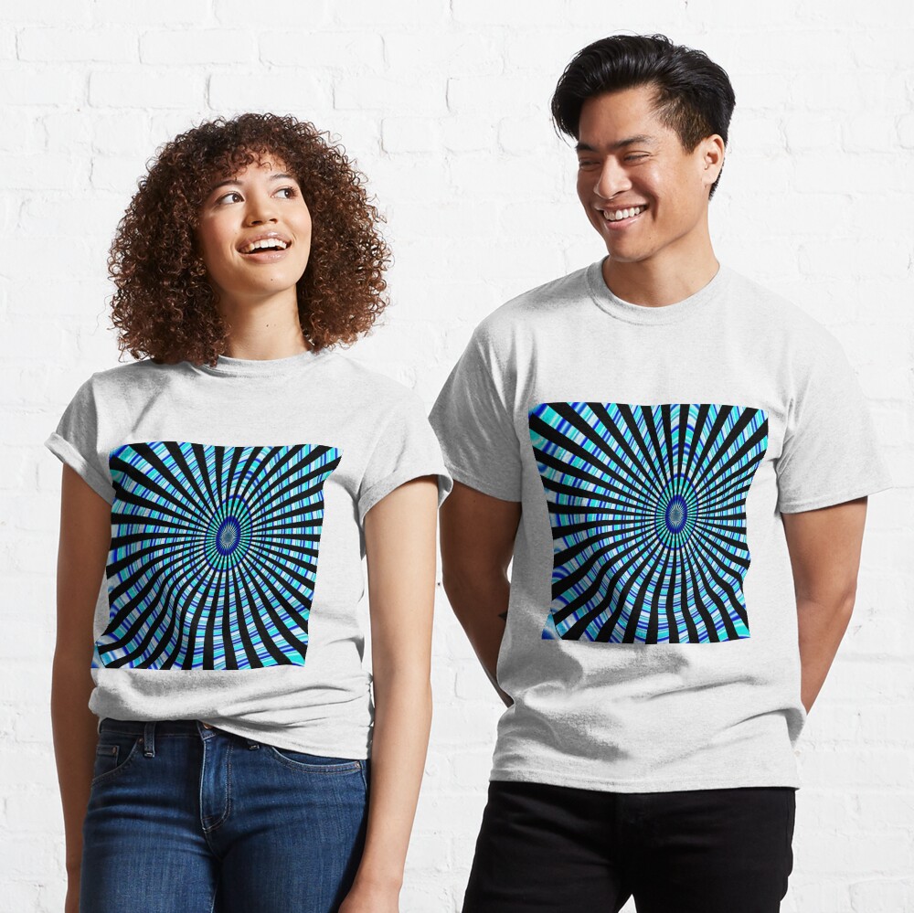 #Design, #abstract, #pattern, #illustration, psychedelic, vortex, modern, art, decoration Classic T-Shirt