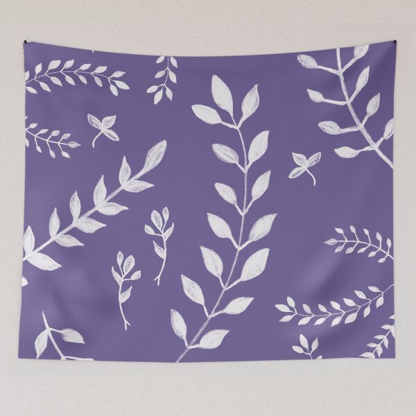 Item preview, Ultra Violet Leaves Pattern #2 #drawing #decor #art designed and sold by Anita's & Bella's Art.