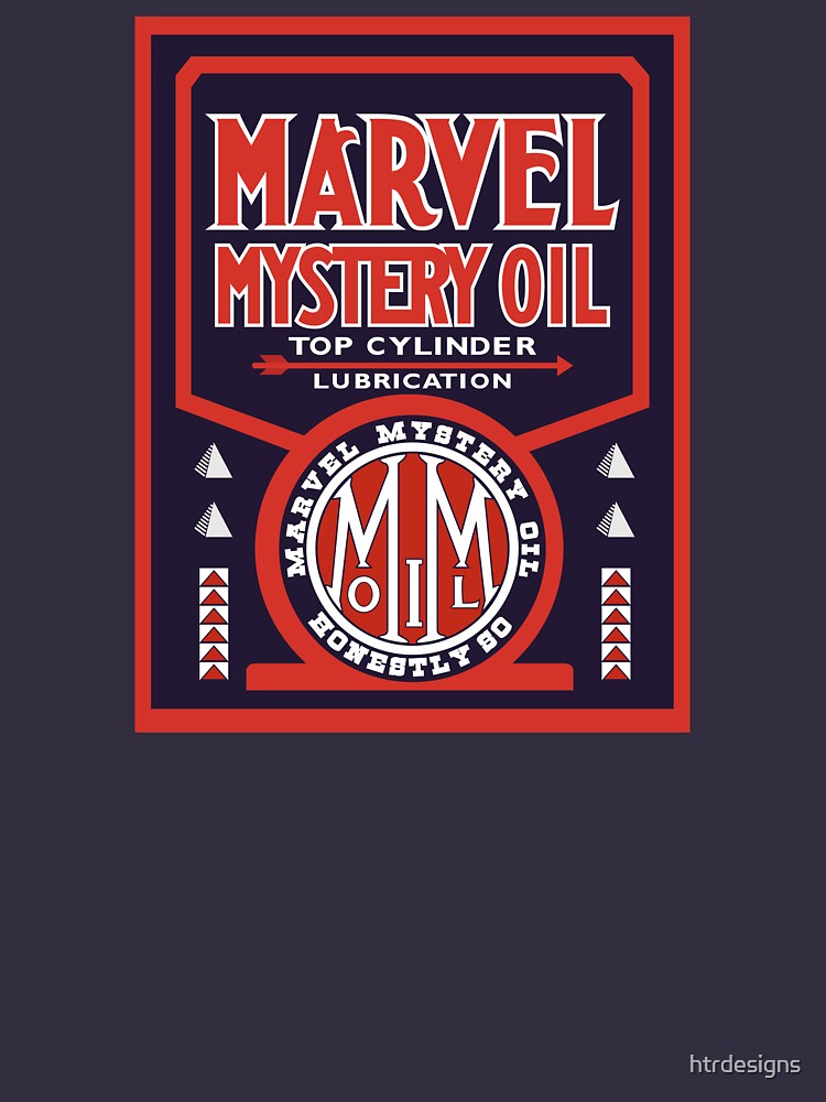 Marvel Mystery Oil vintage sign reproduction Essential T-Shirt for Sale by  htrdesigns