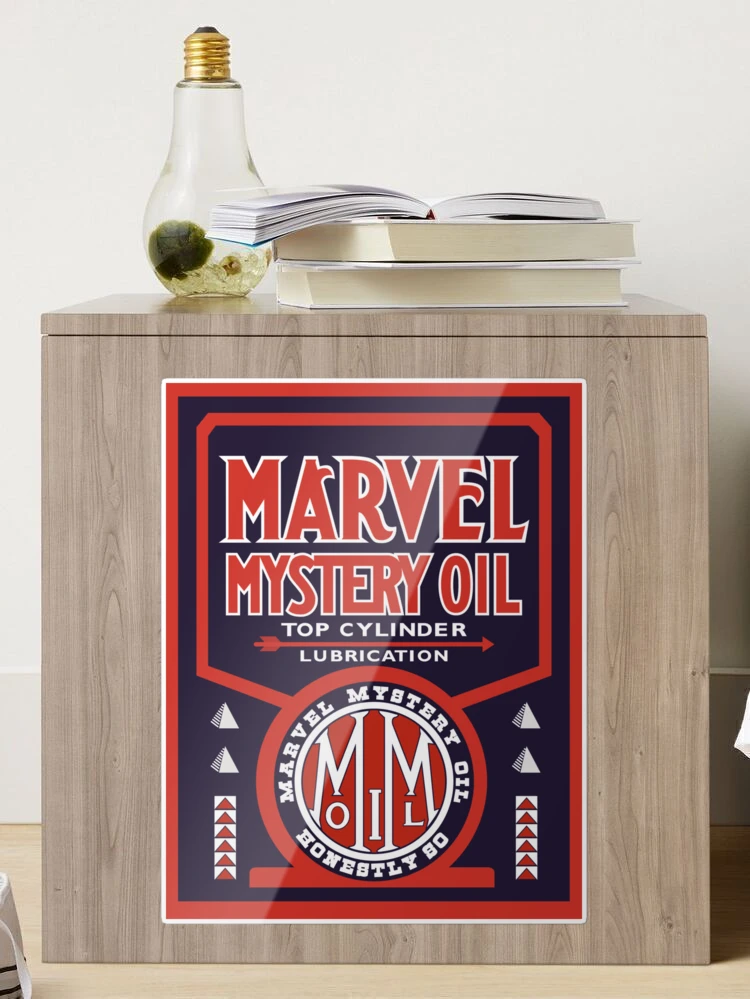 Marvel Mystery Oil vintage sign reproduction Sticker for Sale by