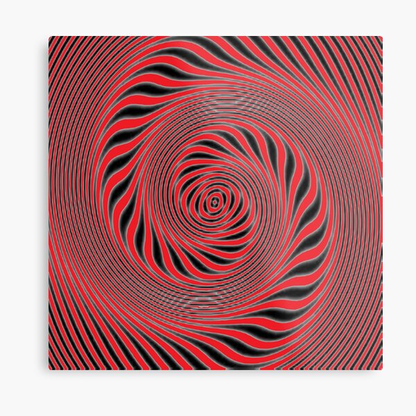 #hypnosis, #vortex, #illusion, #design, pattern, art, abstract, illustration, psychedelic, nature, spiral, twist, creativity Metal Print