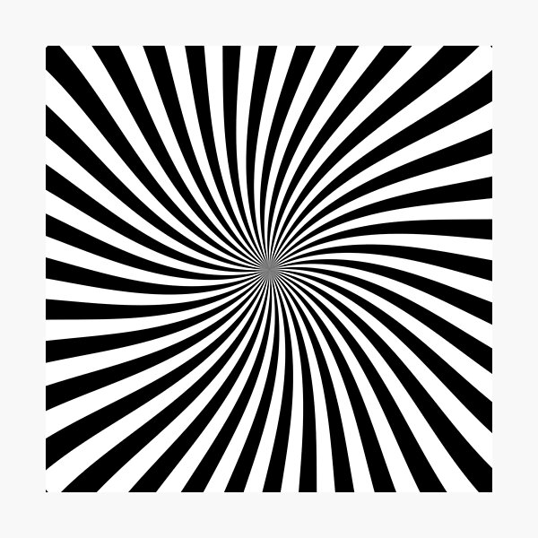 #hypnosis, #vortex, #illusion, #design, pattern, art, abstract, illustration, psychedelic, nature, spiral, twist, creativity Photographic Print