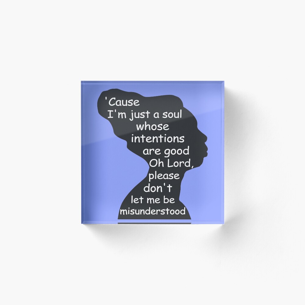 Nina Simone Don T Let Me Be Misunderstood Lyrics Design Art Board Print By Getitgiftit Redbubble