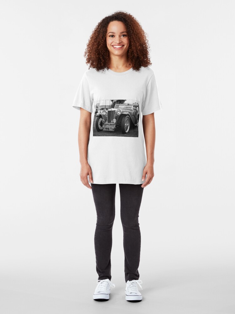 Alternate view of Vintage MG-T Sports Car Slim Fit T-Shirt