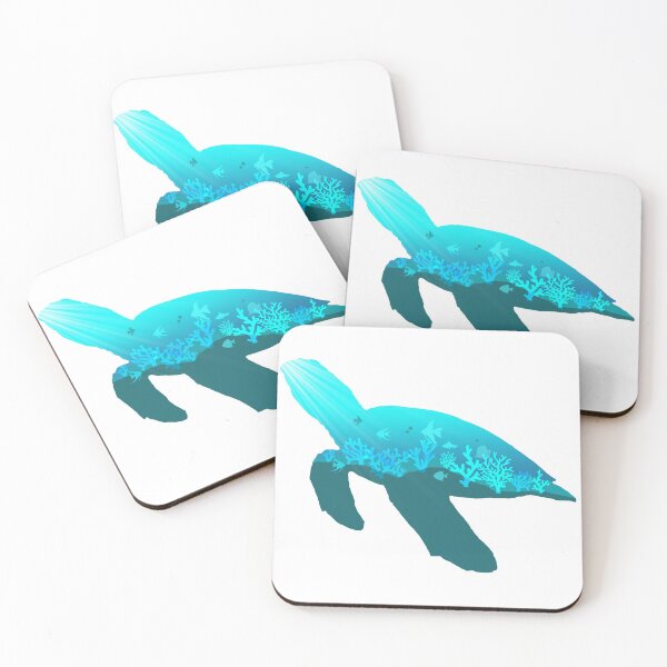 Item preview, Coral Reef Silhouette (Sea Turtle) designed and sold by WiseWitch.