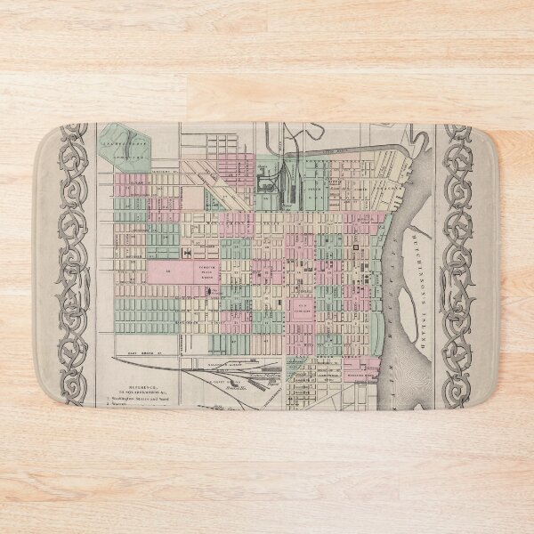 Item preview, Vintage Savannah Georgia Map (1886) designed and sold by BravuraMedia.