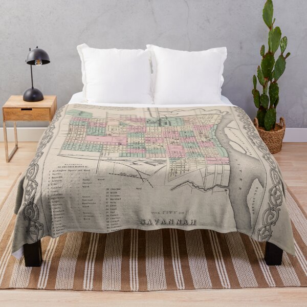 Item preview, Vintage Savannah Georgia Map (1886) designed and sold by BravuraMedia.