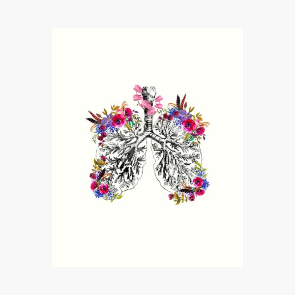 Item preview, Anatomical Lungs watercolor art designed and sold by Liededrom..