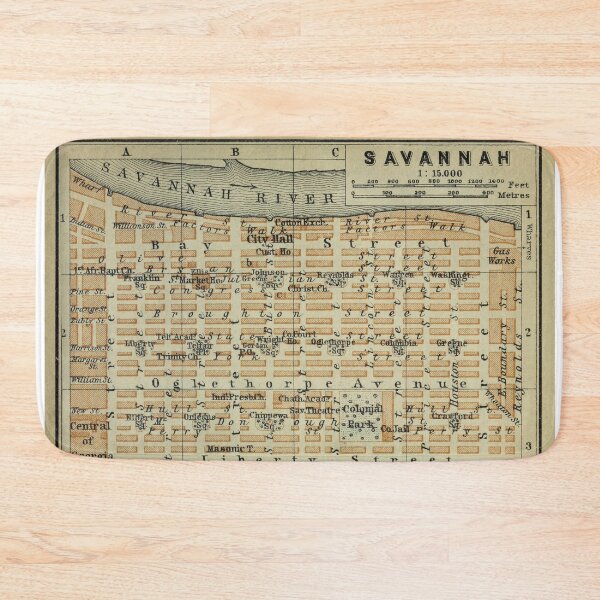 Item preview, Vintage Savannah GA Map (1904) designed and sold by BravuraMedia.