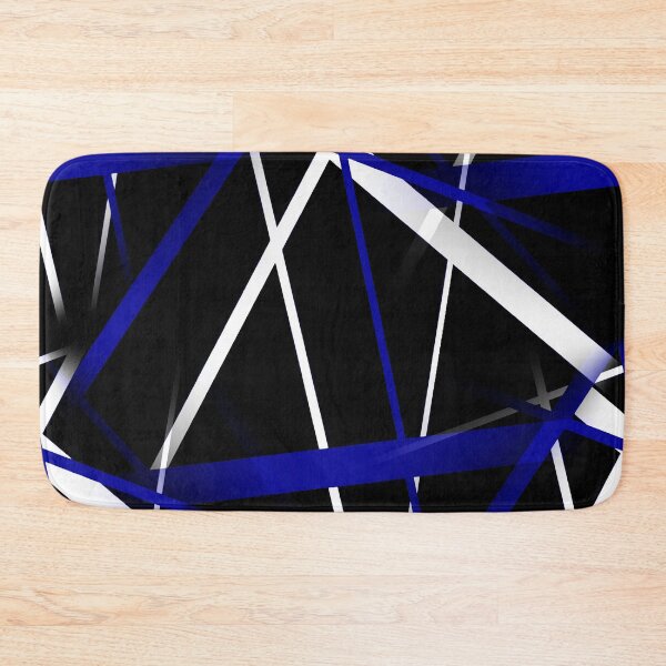 Item preview, Seamless Abstract Royal Blue and White Lines On Black Pattern designed and sold by taiche.