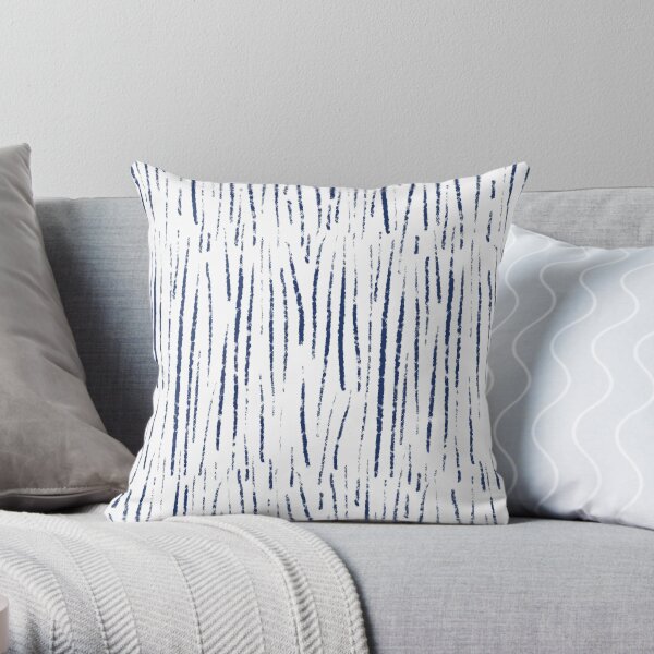 Shibori Rain #redbubble #shibori Throw Pillow