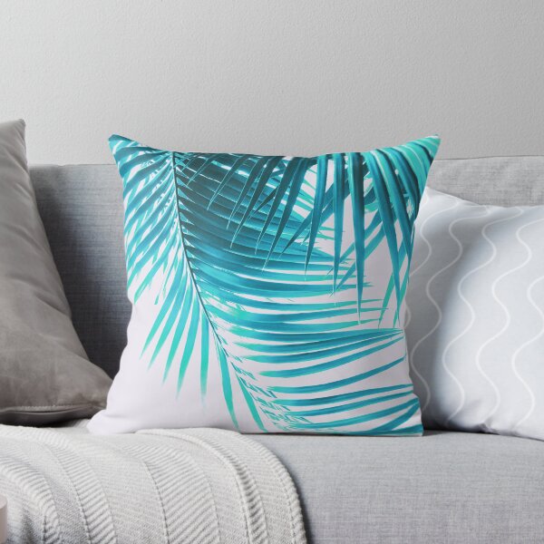 Palmblätter Türkis Summer Vibes # 1 #tropical #decor # art Dekokissen