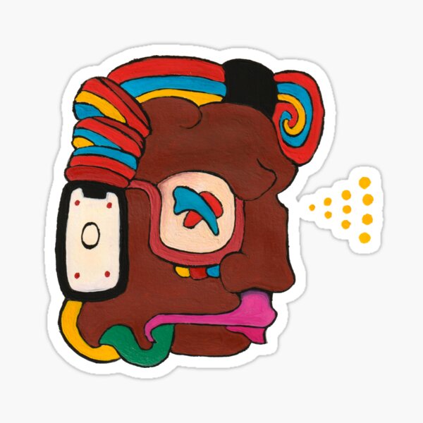 WAK Mayan Hieroglyphic Sticker