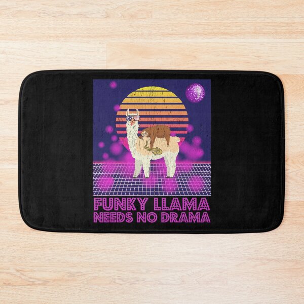 Item preview, Funky Llama Needs No Drama with a Sloth designed and sold by Basti09.
