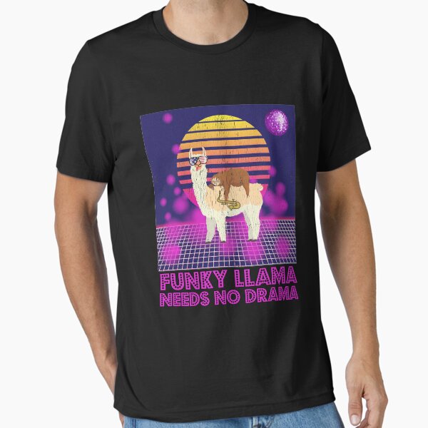 Item preview, Funky Llama Needs No Drama with a Sloth designed and sold by Basti09.