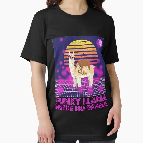 Item preview, Funky Llama Needs No Drama with a Sloth designed and sold by Basti09.