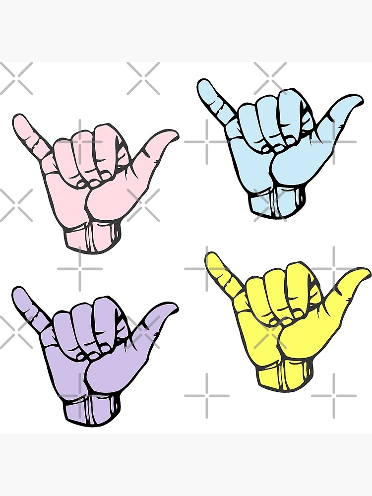 hang Loose Sticker Set Pack Stickers Art Print By Saracreates Redbubble hang-loose-sticker-set-pack-stickers-art-print-by-saracreates-redbubble