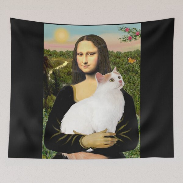 Item preview, Mona Lisa and her Turkish Van Cat designed and sold by JeanBFitzgerald.