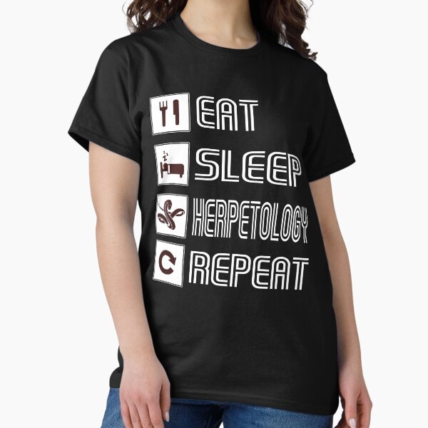 Item preview, Eat Sleep Herpetology Tshirt Reptile Herping Gecko designed and sold by DSWShirts.