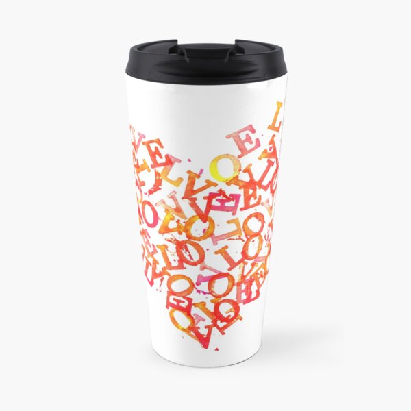 Heart full of love - red Travel Mug