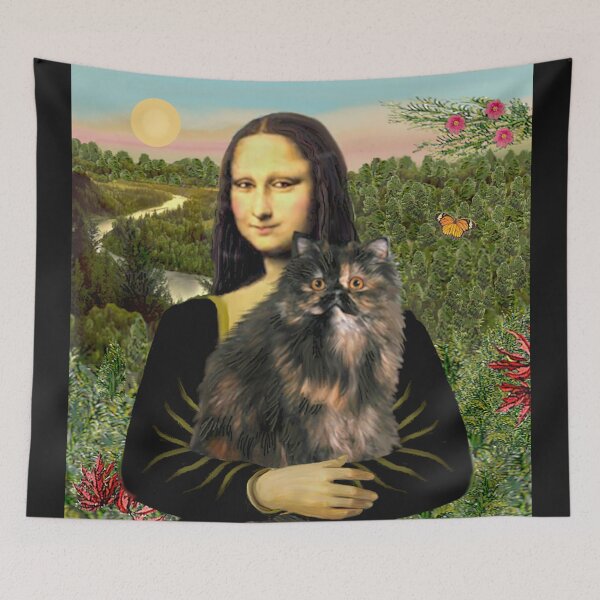 Item preview, Mona Lisa and her Persian Tortie Cat designed and sold by JeanBFitzgerald.