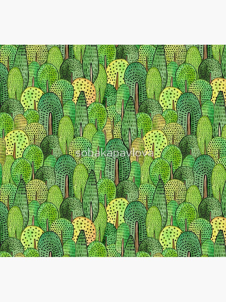 Watercolor forest by sobakapavlova
