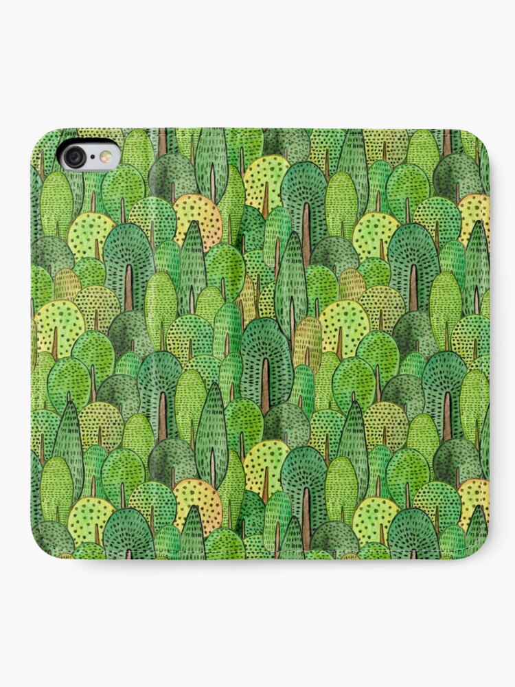 Alternate view of Watercolor forest iPhone Wallet