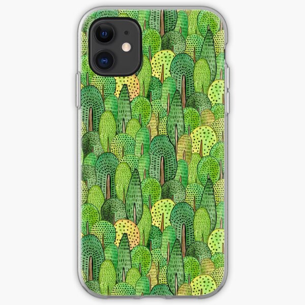 Watercolor forest iPhone Soft Case