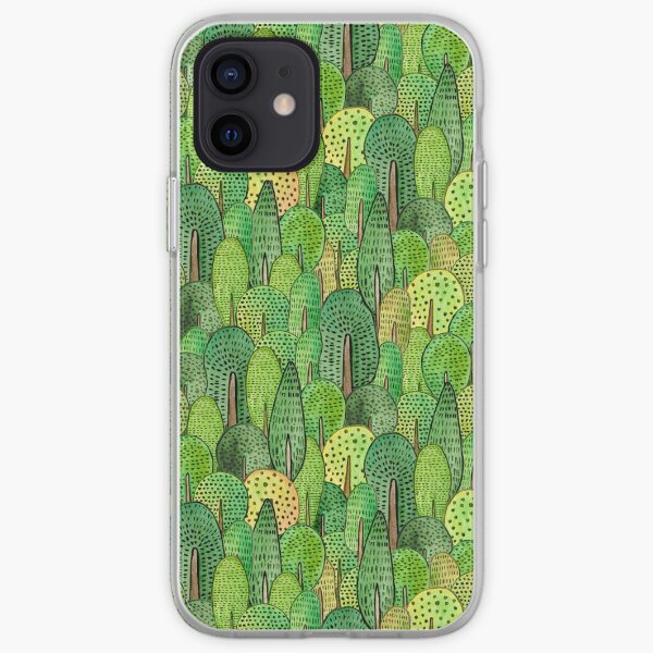 Watercolor forest iPhone Soft Case