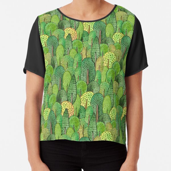 Watercolor forest Chiffon Top