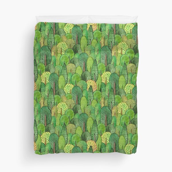 Aquarell Wald Bettbezug