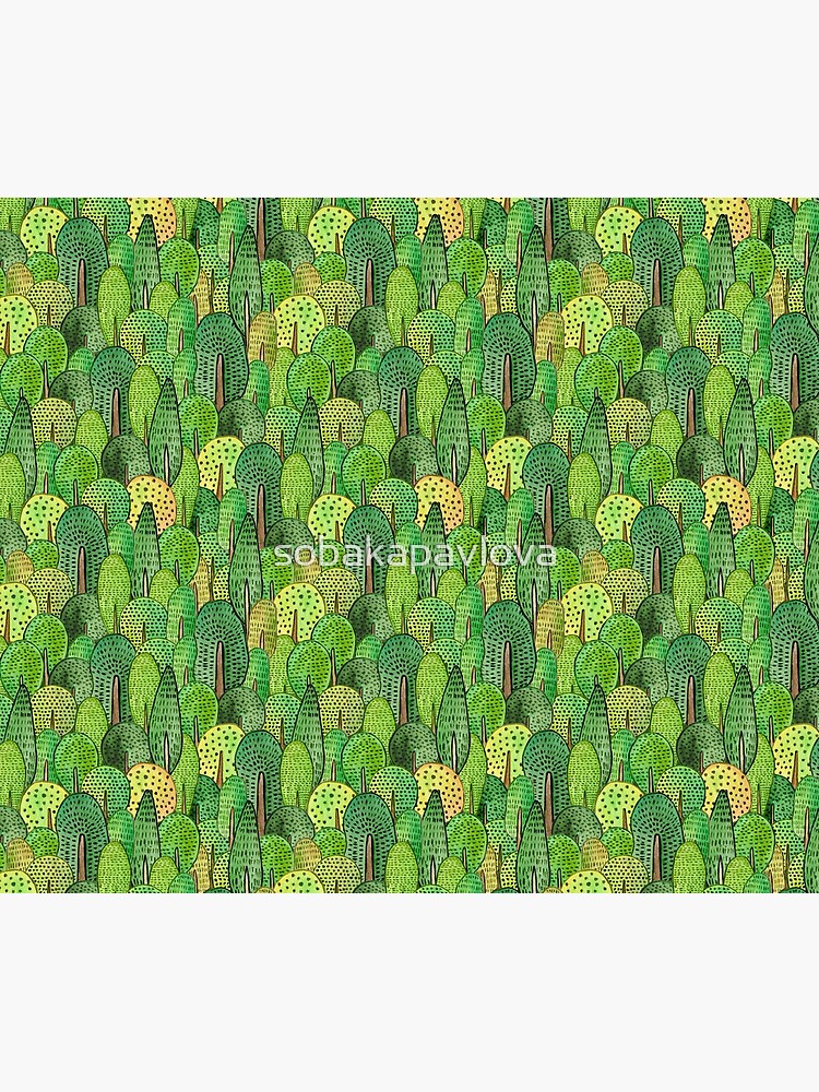 Thumbnail 2 of 2, Duvet Cover, Watercolor forest designed and sold by sobakapavlova.