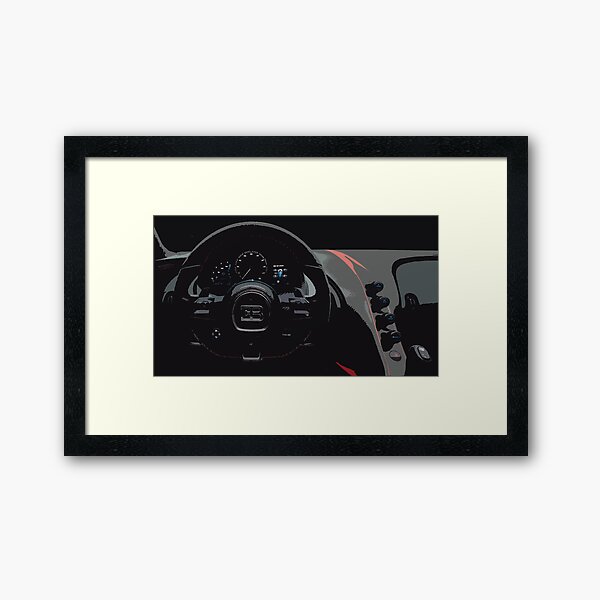 Bugatti Chiron Sport Interior Framed Art Print