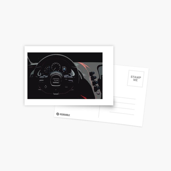 Bugatti Chiron Sport Interior Postcard
