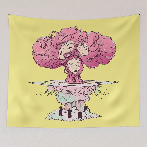 Item preview, Mushroom Cloud Atomic Bomb Girls Artwork designed and sold by cellsdividing.