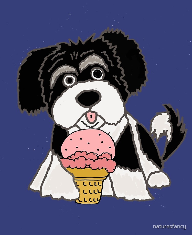 Funda Y Vinilo Para Ipad Perro Havanese Lindo Comiendo Helado De Naturesfancy Redbubble