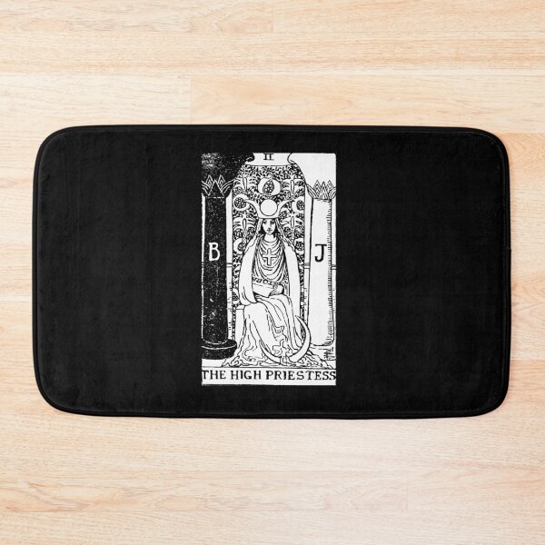 Artikelvorschau, Tarotkarte: Die Hohepriesterin schwarz & weiß entworfen und verkauft von tarotcarddesign.