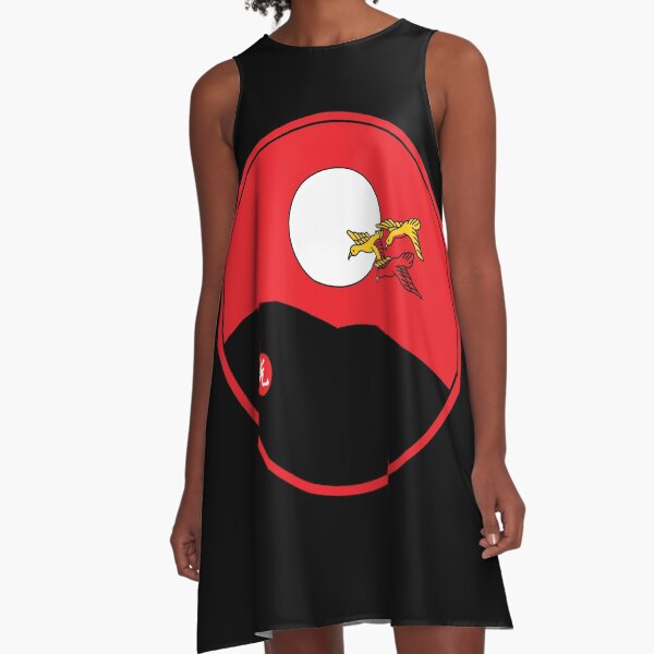 Korean Poker Card Motif(August) A-Line Dress