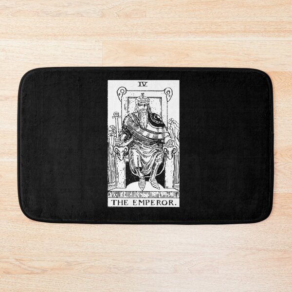 Artikelvorschau, Tarotkarte: Der Kaiser schwarz & weiß entworfen und verkauft von tarotcarddesign.
