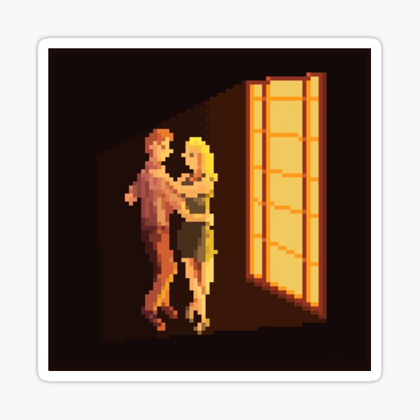 Item preview, Great Expectations Romantic Dance Couple Pixel Art designed and sold by ricardojuchem.