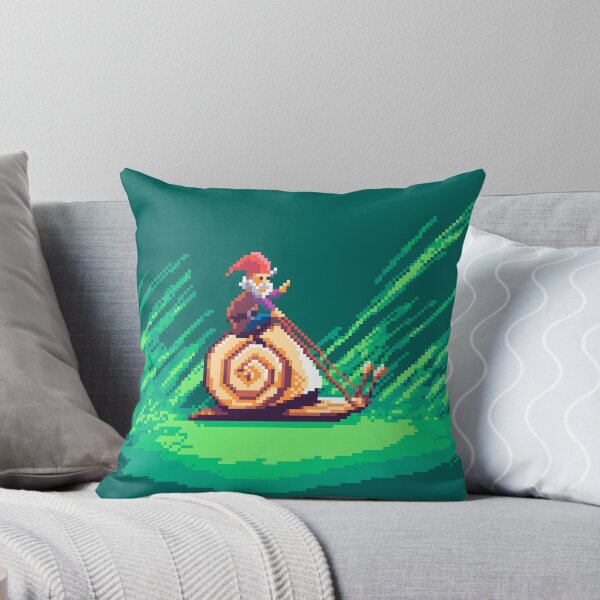 Item preview, Gnome Riding A Snail Pixel Art designed and sold by ricardojuchem.