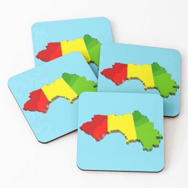 Item preview, Guinea Map With Guinean Flag designed and sold by Havocgirl.