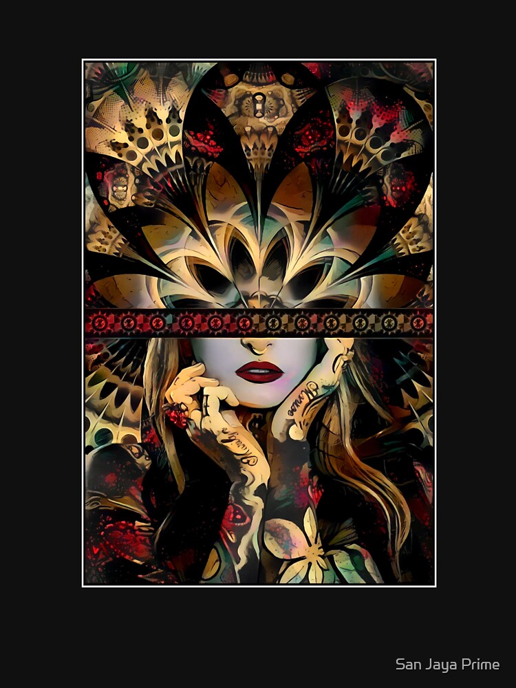 The Lady of a Thousand Swords (Desert Tribal Fractal Fusion) by jayaprime